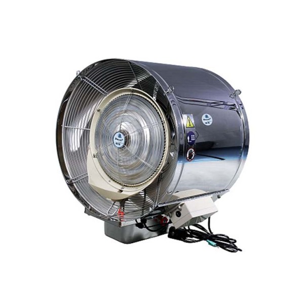 A good helper for cooling down outdoor and indoor activity places in summer, stainless steel spray fan